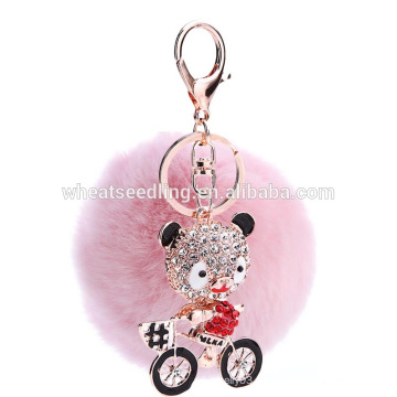 Оптовый мех pom poms keyrings мех pompon декоративный для мешка очарование